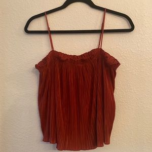 Madewell Plisse Strappy Tank Top